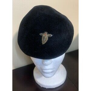 Vintage Carol Fisk Hat Of Chicago Velvet with 2 Jeweled Insects